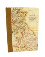 A5 Recycled Map Notebook - smart handy little