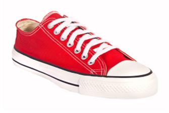 Red Organic Low Cut Sneakers