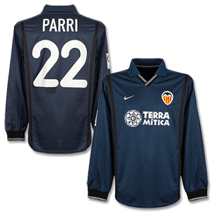 Nike 00-01 Valencia Away L/S Shirt   Parri No. 22 -