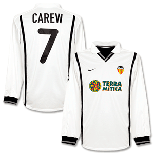 Nike 00-01 Valencia Home C/L L/S Shirt   Carew No. 7