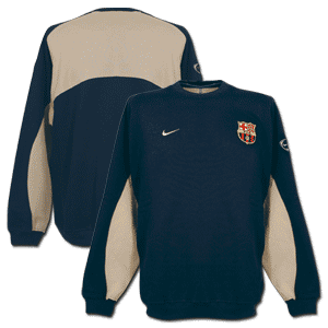 03-04 Barcelona L/S Crew Training top - navy