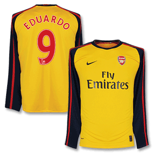 Nike 08-09 Arsenal Away L/S Shirt   Eduardo 9