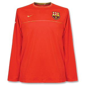 08-09 Barcelona L/S Training Top - Light Red