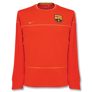 08-09 Barcelona Light Weight L/S Top - Light Red/Gold