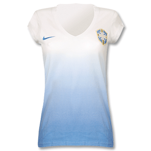 08-09 Brasil S/S Top - Womenand#39;s - White/Sky