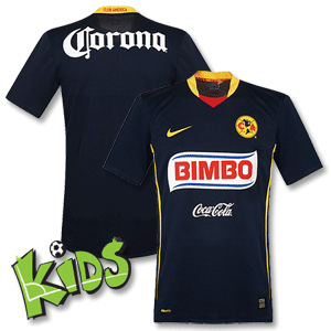 Nike 08-09 Club America Away Shirt - Boys - Blue/Gold