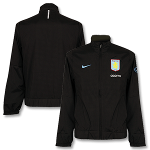 09-10 Aston Villa Woven Warm Up Jacket - Black