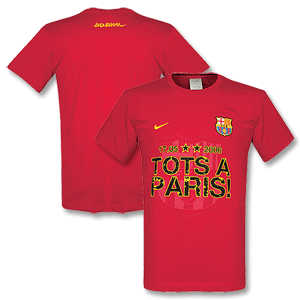 2006 Barcelona C/L Winners Tee - Red