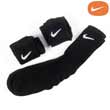 3pk Swoosh Socks - Blk/White