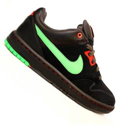 nike 6.0 Air Zoom Cush Skate Shoes - Black/LTGreen