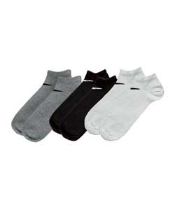 6 Pack No Show Socks Mixed - Large