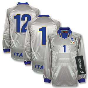 Nike 96-98 Italy Home GK Shirt   No. 1 - No Swoosh
