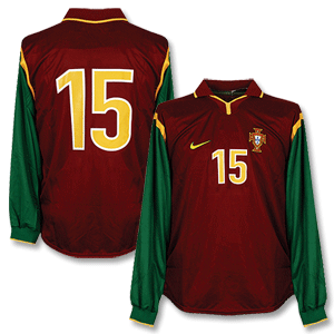 Nike 98-99 Portugal Home L/S Players Shirt   No.15