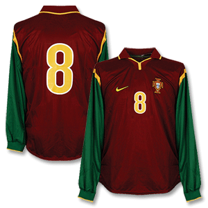 Nike 98-99 Portugal Home L/S Shirt   No. 8