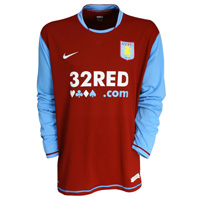 Nike Aston Villa Home Shirt 2007/08 with Young 7