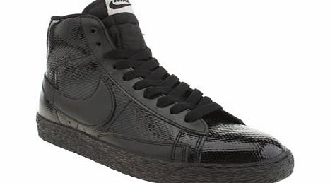 Black Blazer Mid Leather Premium Trainers