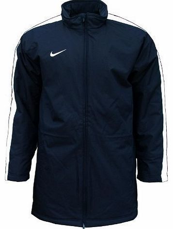 Boys Swoosh Tick Team Long Winter Coat Jacket Football Bench navy Small