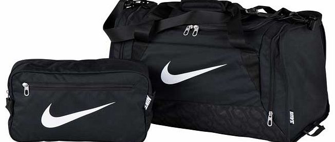 Nike Brasilia Small 2 Piece Holdall Set - Black