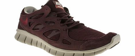 Nike Burgundy Free Run V2 Trainers