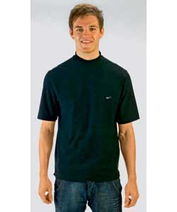 Dri Fit Black Mock Polo Shirt Medium