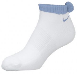 Nike Golf WOMENS DRI-FIT POM POM SOCKS WHITE/CHAMBRAY / MEDIUM