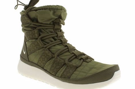 Nike Khaki Roshe Run Hi Sneakerboot Trainers