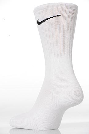 Kids 3 Pair Nike Sports Cushioned Crew Socks In 2 Colours White