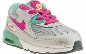 kids nike silver air max 90 2007 girls toddler