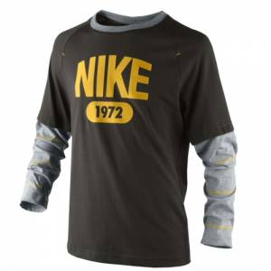 Layered Long Sleeve Tee Shirt - Junior