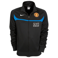 Manchester United Line Up Jacket - Black/Royal