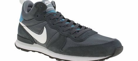 Nike Navy Internationalist Mid Trainers