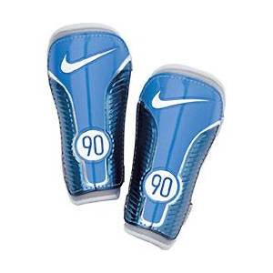 T90 Protegga Shin Pads - Blue/Chrome/White
