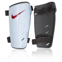 Tiempo Park Shin Guard - White/Team Red.