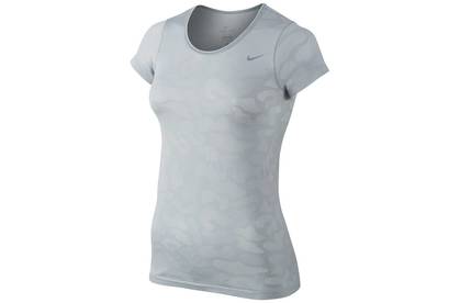 Nike Womens Dri-fit Knit Contrast Short Sleeve