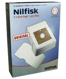 Nilfisk Pack of 5 Vacuum Cleaner Dust Bags