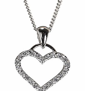 Nina B Sterling Silver Cubic Zirconia Heart