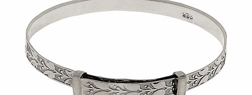 Nina B Sterling Silver Engraved Leaf Pattern