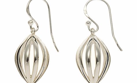 Nina B Sterling Silver Pointed Open Oval Drop