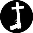 Gun Cross - White On