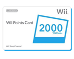 Wii 2000 Points Card