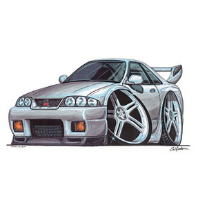 Skyline R33 - Silver Kids T-shirt