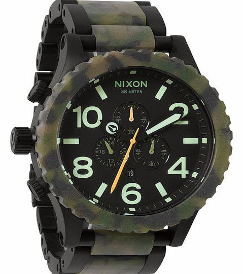 Nixon Mens Nixon 51-30 Chrono Watch - Matte Black/Camo