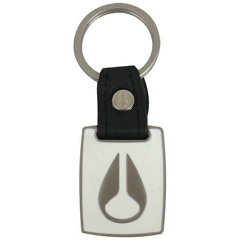 Mens Nixon Enamel Icon Keychain White