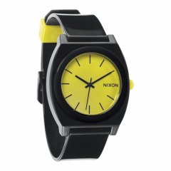 Mens Nixon The Time Teller P Watch Black Lime