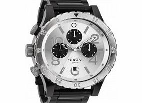 Nixon Mens The 48-20 Chrono Black Silver Watch