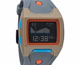 Nixon The Lodown Khaki Blue and Burnt Orange Watch