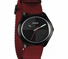 Nixon The Quad Dark Red and Black Watch