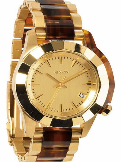 Womens Nixon Monarch Watch - Gold Colour/Molasses