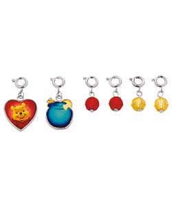 no Disney 6 Piece Winnie the Pooh Charms Set