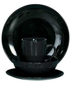 Everyday 12 Piece Bosa Coupe Black Dinner Set